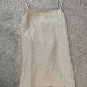 Venroy tan linen dress, new with tags - size XS